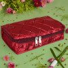 Makeup Storage Bag | Vanity Organizer | Makeup Pouch | Pendant Organizer | Cosmetic Kit for Travel | 6 Pouch Organizer | Moti Jewellery Organizer | Large | Maroon