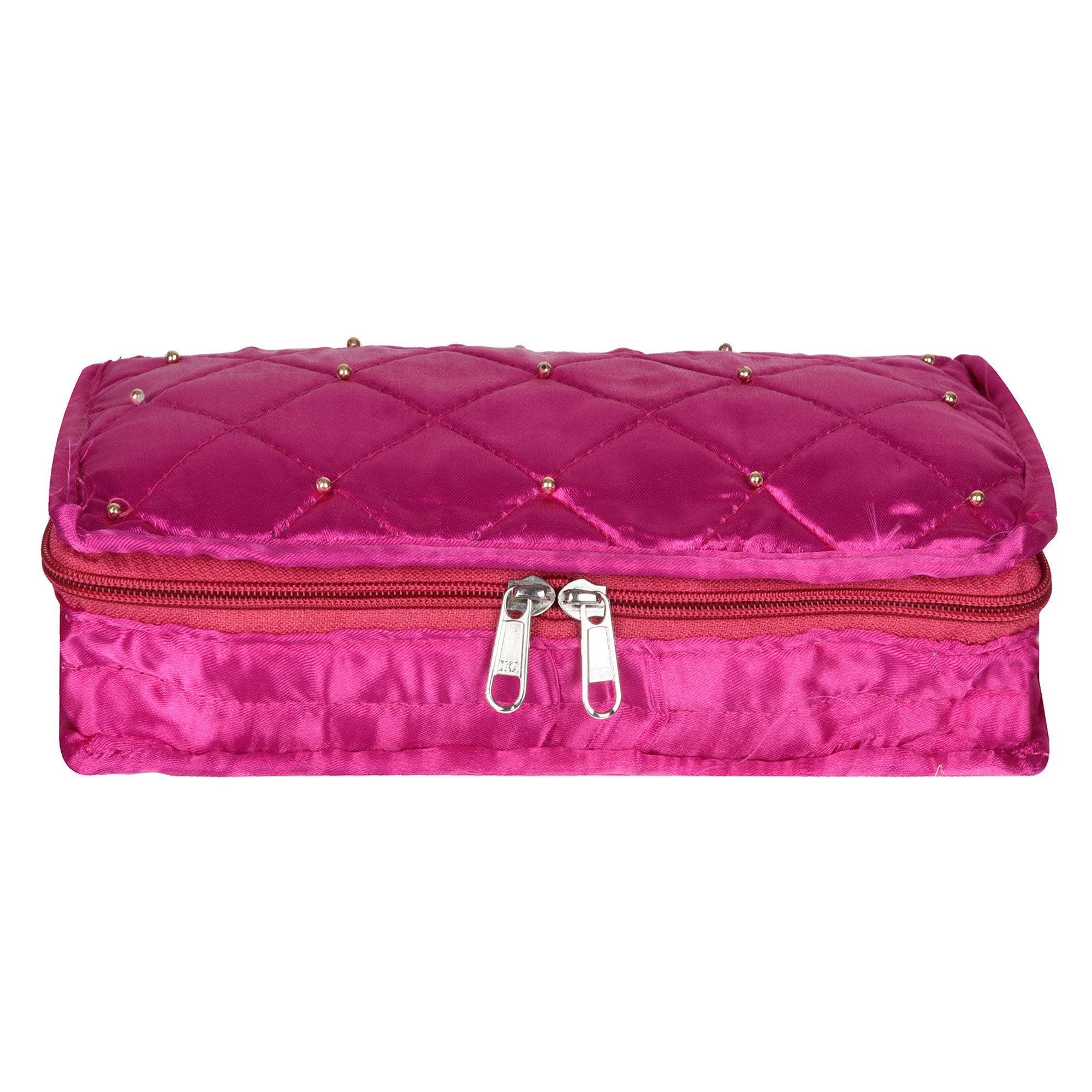 Kuber Industries Makeup Storage Bag | Vanity Organizer | Makeup Pouch | Pendant Organizer | Cosmetic Kit for Travel | 6 Pouch Organizer | Moti Jewellery Organizer | Large | Pack of 2 | Multi