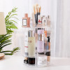 Makeup Storage Organizer | Cosmetic Organizer Box for Dressing Table | 360° Rotating Makeup Organizer Tray | Vanity Countertop Box | Desk Organizer | Transparent
