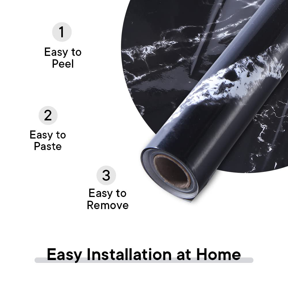 Kuber Industries Marble Design Wall Sticker for Walls | Marble Pattern | Easy to Peel, Stick & Remove DIY Wallpaper | Suitable on All Walls | Pack of 2 Rolls,60 cm x 300 cm