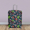 Kuber Industries Marvel Avengers Luggage Cover | Polyester Travel Suitcase Cover | Washable | Stretchable Suitcase Protector | 18-22 Inch | Small | Blue