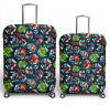 Kuber Industries Marvel Avengers Luggage Cover|Polyester Travel Suitcase Cover|Washable|Stretchable Suitcase Cover|18-22 Inch-Small|22-26 Inch-Medium|Pack of 2 (Blue)