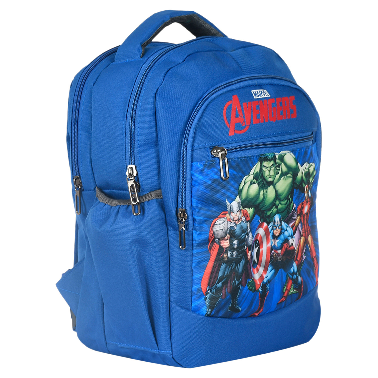 Kuber Industries Marvel-Avengers School Bag  Kids School Bags  Student Bookbag  Spacious School Bag  School Bag for Girls  Boys  School Backpack for Kids  4 Compartments School Bag  Blue