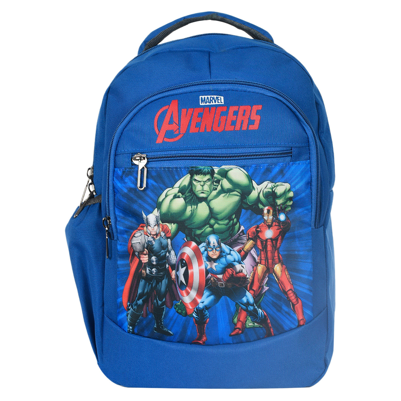 Kuber Industries Marvel-Avengers School Bag | Kids School Bags | Student Bookbag | Spacious School Bag | School Bag for Girls & Boys | School Backpack for Kids | 4 Compartments School Bag | Blue