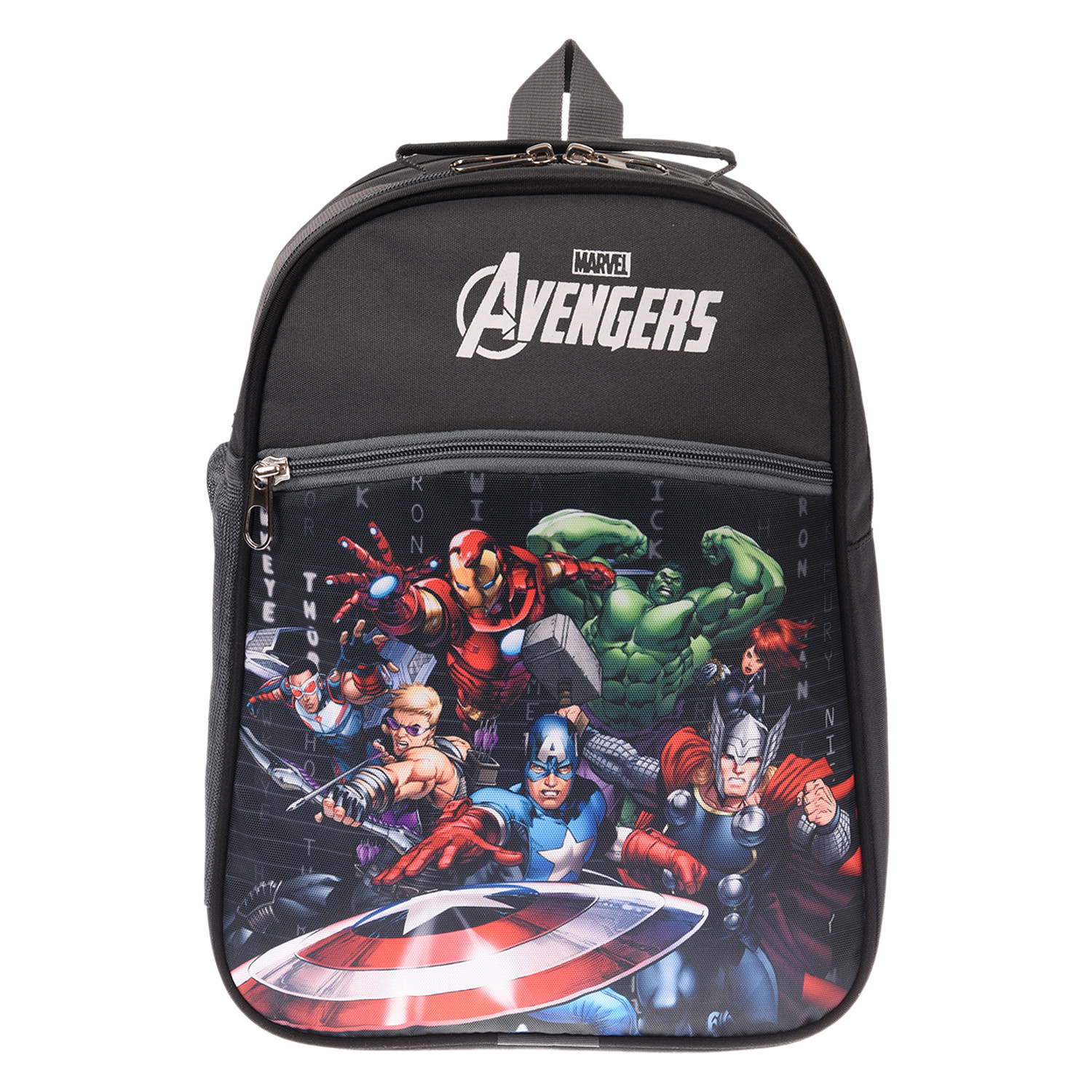 Kuber Industries Marvel-Avengers School Bag | Kids School Bags | Student Bookbag | Spacious School Bag | School Bag for Girls & Boys | School Backpack for Kids | 3 Compartments School Bag | Gray