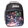 Kuber Industries Marvel Avengers School Bag|3 Compartment Rexine School Bagpack|School Bag for Kids|School Bags for Girls with Zipper Closure (Gray)