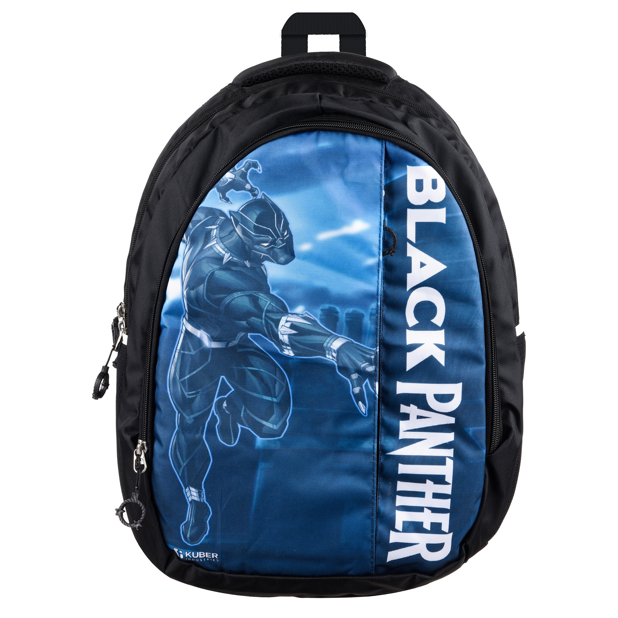 Kuber Industries Marvel Black Panther School Bags  Kids School Bags  Collage Bookbag  Travel Backpack  School Bag for Girls  Boys  School Bag with 5 Compartments  Include Bag Cover  Black