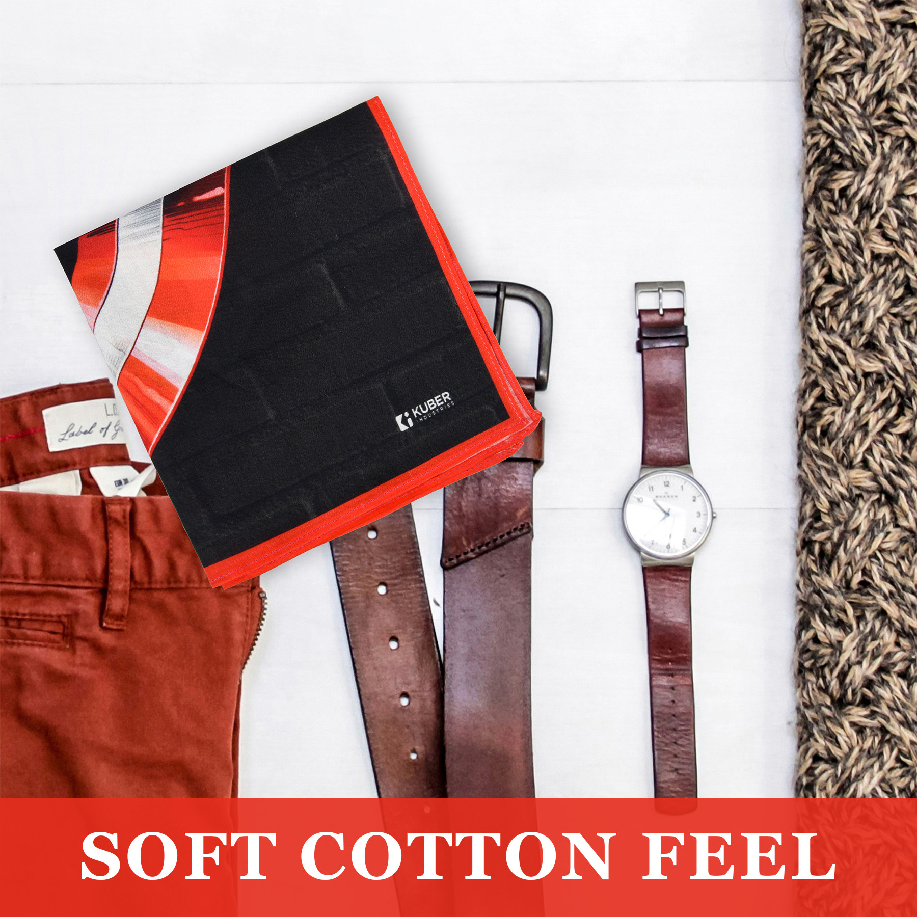 Kuber Industries Marvel Captain America Shield Handkerchiefs  Cotton Handkerchiefs for Boys  Handkerchiefs for Girls  Rumal for Boys  Girls  Hankies for Gifting  Pack of 6  Red