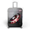 Kuber Industries Marvel Captain America Shield Luggage Cover|Polyester Travel Suitcase Cover|Washable|Stretchable Suitcase Protector|18-22 Inch|Small (Gray)