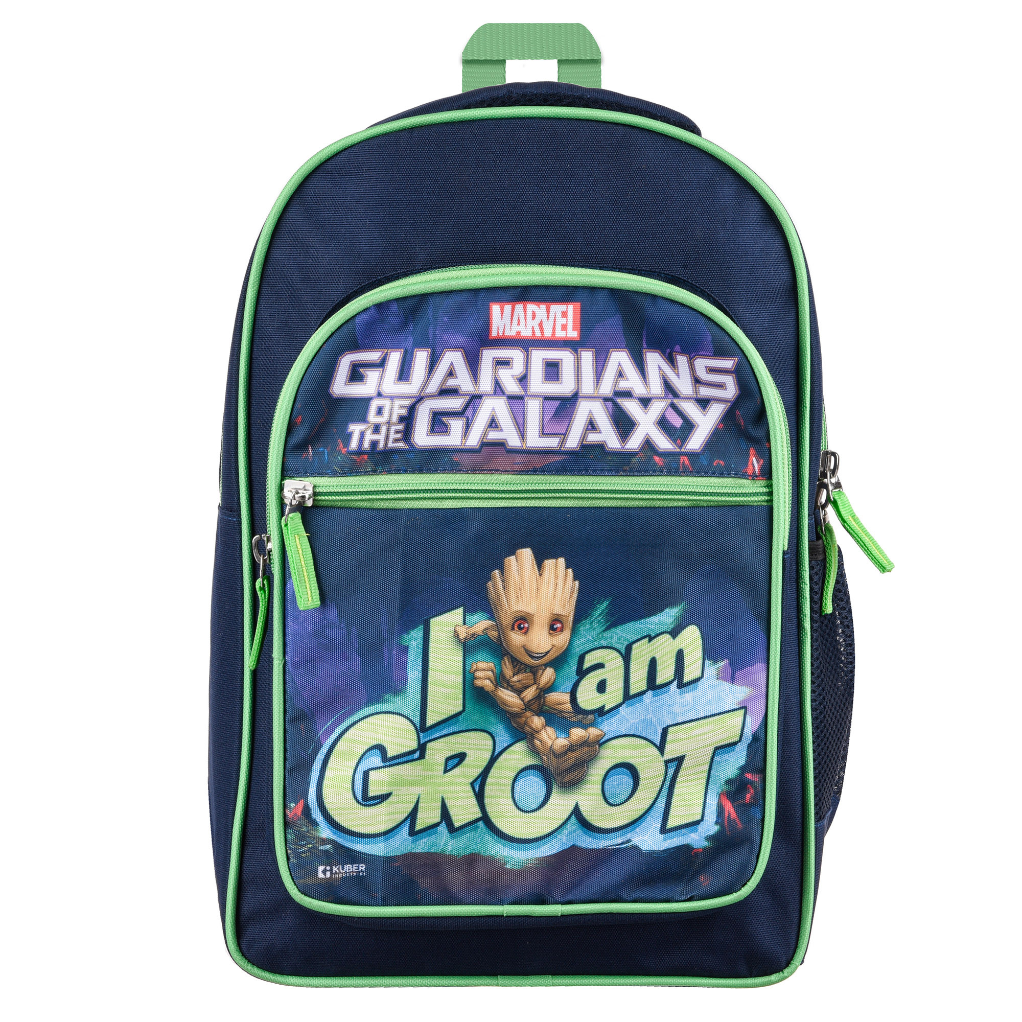 Kuber Industries Marvel I am Groot School Bags | Kids School Bags | Student Bookbag | Travel Backpack | School Bag for Girls & Boys | School Bag with 4 Compartments | Navy Blue