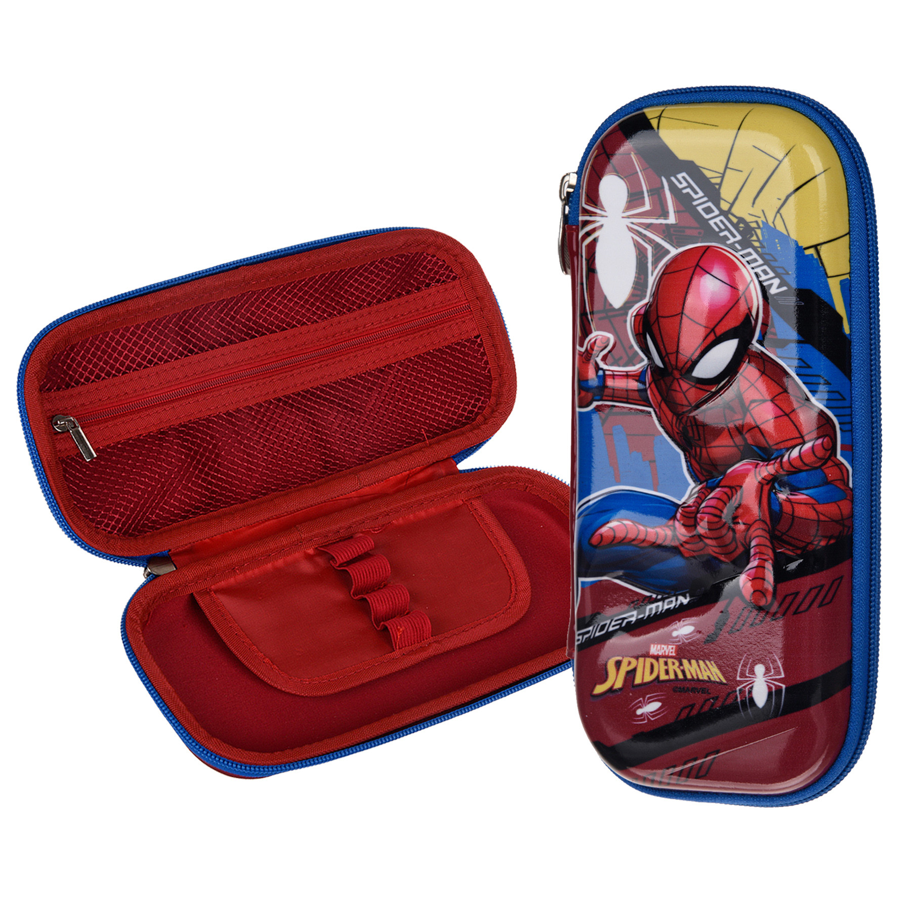 Kuber Industries Marvel Spider-Man Pencil Pouch | School Pencil Case for Kids | Pen-Pencil Box for Kids | Geometry Box | Compass Box | School Stationery Supplies | Red