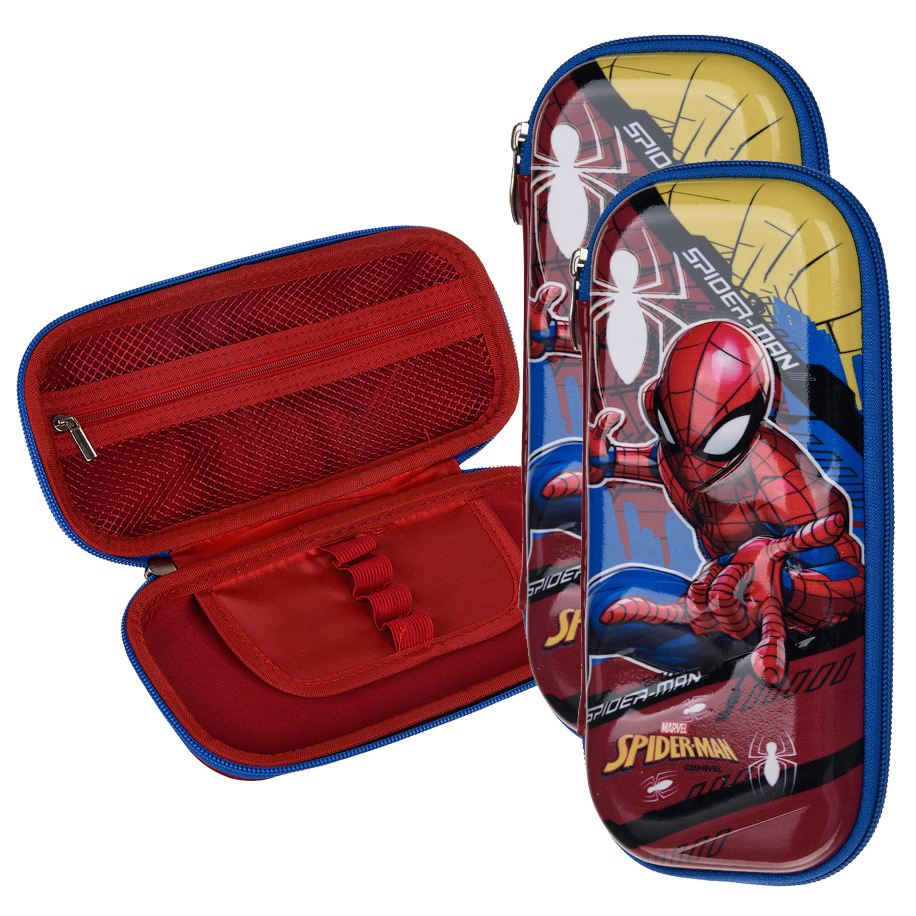 Kuber Industries Marvel Spider-Man Pencil Pouch | School Pencil Case for Kids | Pen-Pencil Box for Kids | Geometry Box | Compass Box | School Stationery Supplies | Red