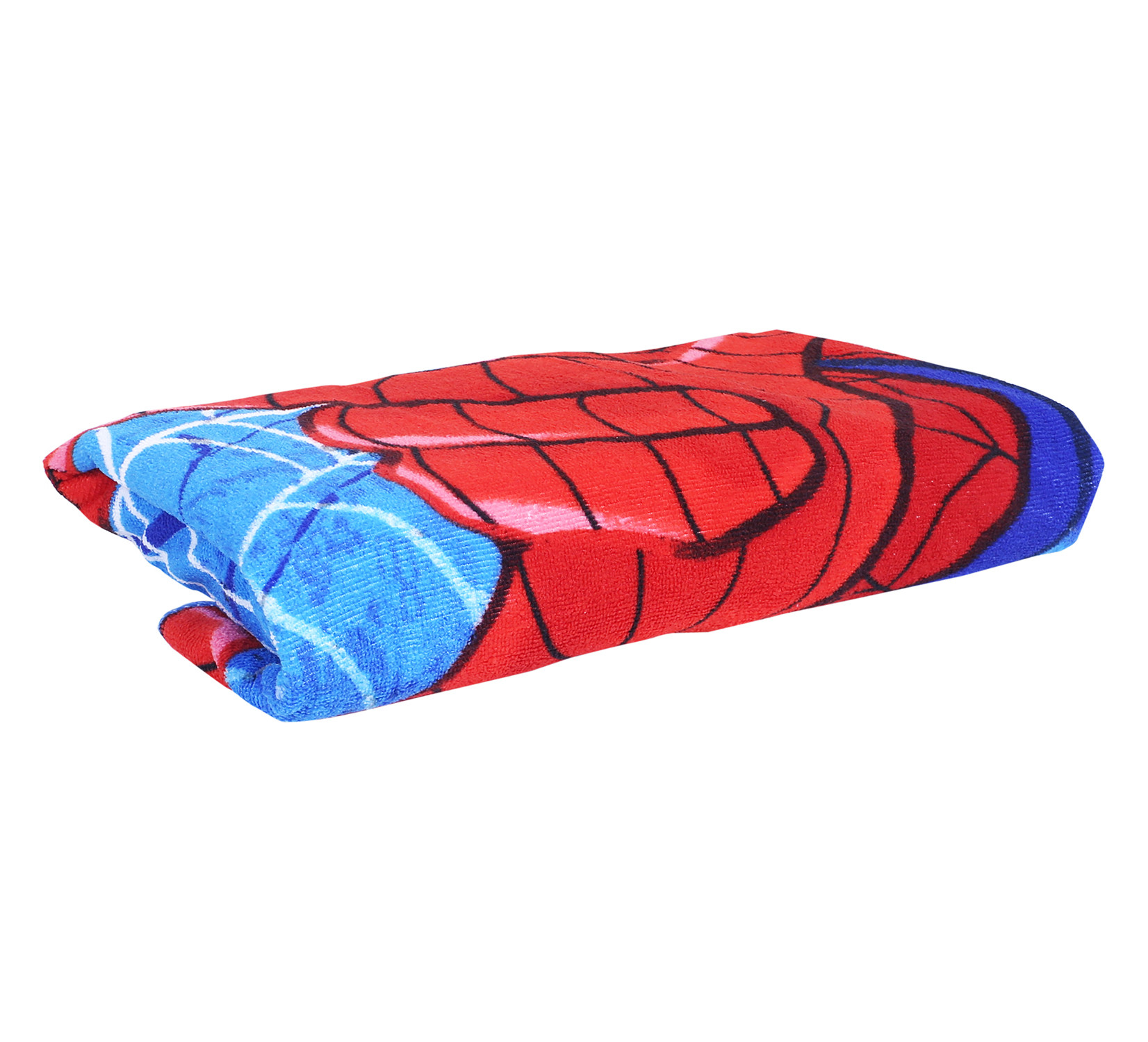 Kuber Industries Marvel Spiderman Kids Bath Towel|Soft Cotton Towel For Kids|Sides Stitched Baby Towel|400 GSM Toddler Bath Towel|24x48 Inch (Red)