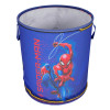 Kuber Industries Marvel Spiderman Print Round Laundry Basket|Polyester Clothes Hamper|Waterproof &amp; Foldable Round Laundry Bag with Handle,45 Ltr.(Navy Blue)