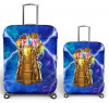 Kuber Industries Marvel The Infinity Gauntlet Luggage Cover|Polyester Travel Suitcase Cover|Washable|Stretchable Suitcase Cover|18-22 Inch-Small|26-30 Inch-Large|Pack of 2 (Sky Blue)