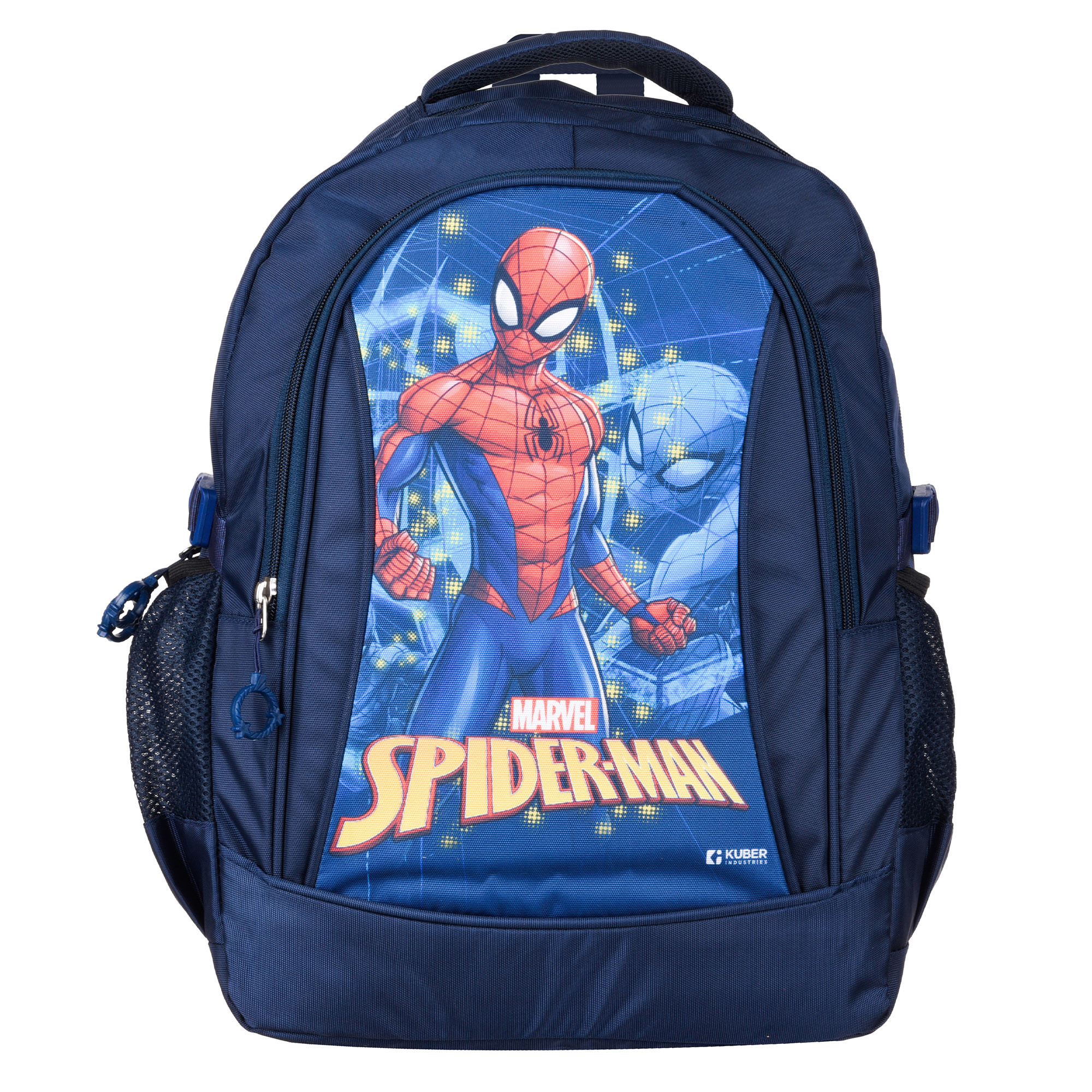 Kuber Industries Marvel The Spider-Man School Bags  Kids School Bags  Student Bookbag  Travel Backpack  School Bag for Girls  Boys  School Bag with 3 Compartments  Navy Blue