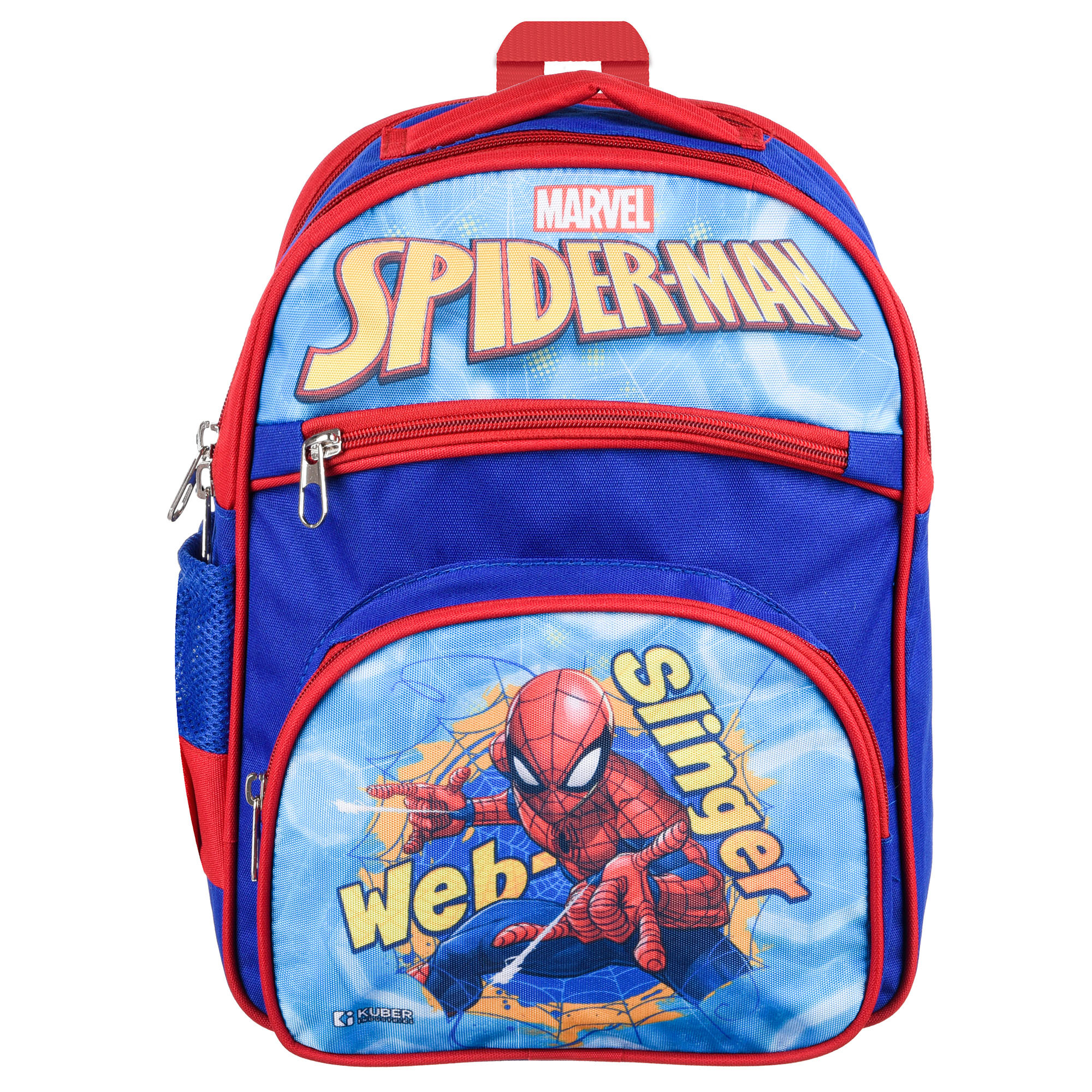 Kuber Industries Marvel Web Slinger Spider-Man School Bags | Kids School Bags | Student Bookbag | Travel Backpack | School Bag for Girls & Boys | School Bag with 4 Compartments | Royal Blue