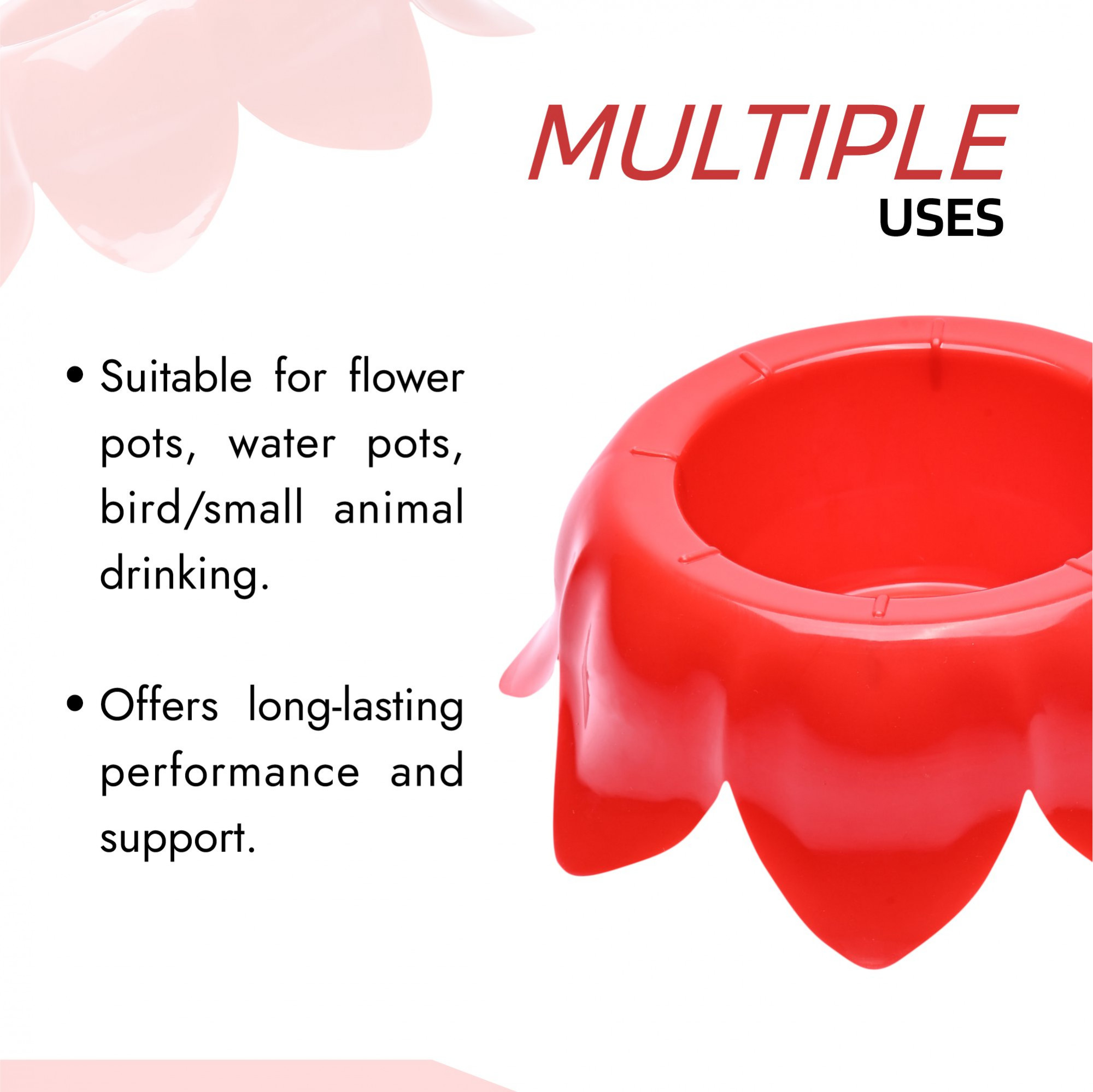 Kuber Industries Matka Stand  Summer Water Pot Stand  Multipurpose Flower Gamla Pot for Balcony Home Garden Dcor  Plant Pot  Matki Stand for Home  Kitchen  Royal Matka  Red