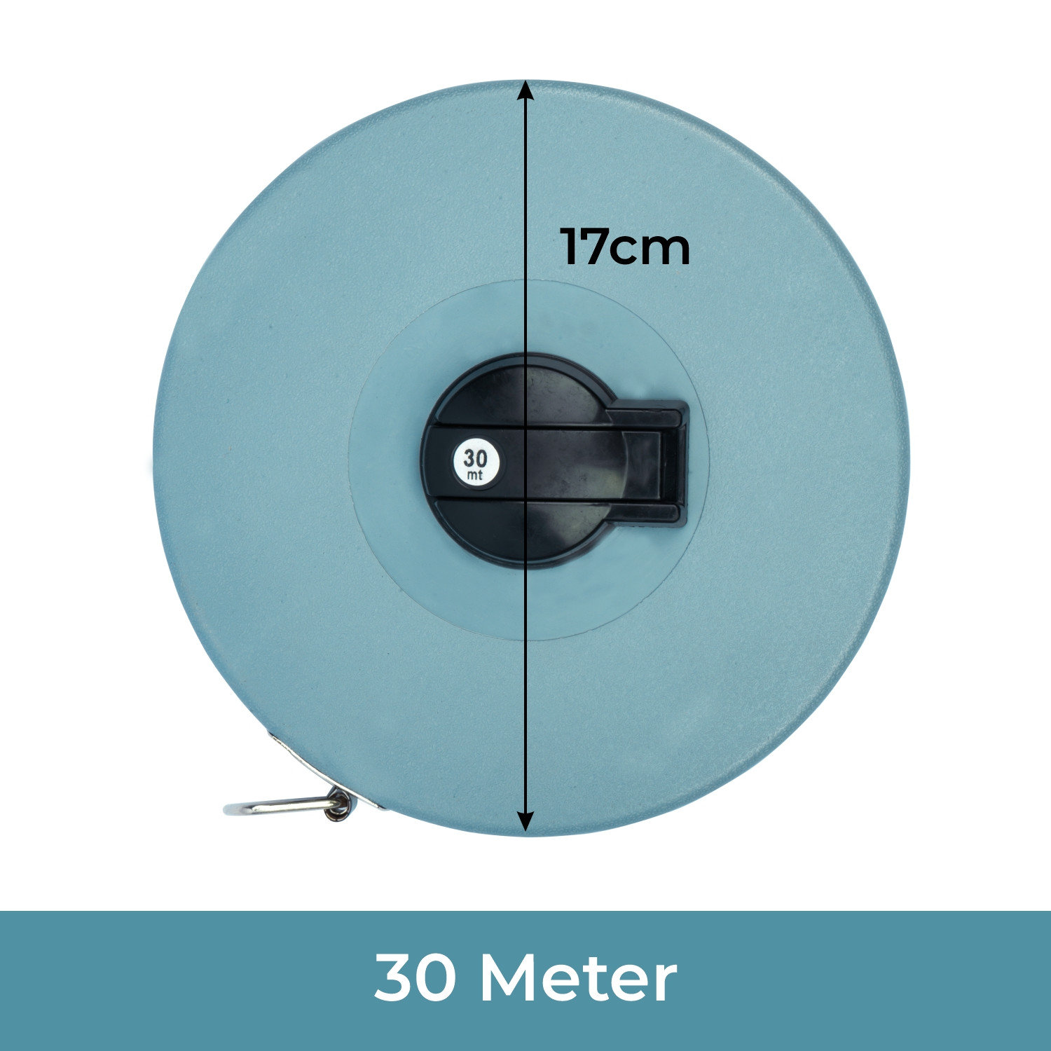 Kuber Industries Measuring Tape | Professional Surveying Tape Strip | Long Measuring Tape | Outdoor Scale Measurement Tool | Durable Surveying Tape | Metric Tape | 30 Meter | Light Blue