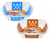 Kuber Industries Medium Plastic Fruit, vegetable Storage Basket-(Blue &amp; Brown)-HS42KUBMART25313