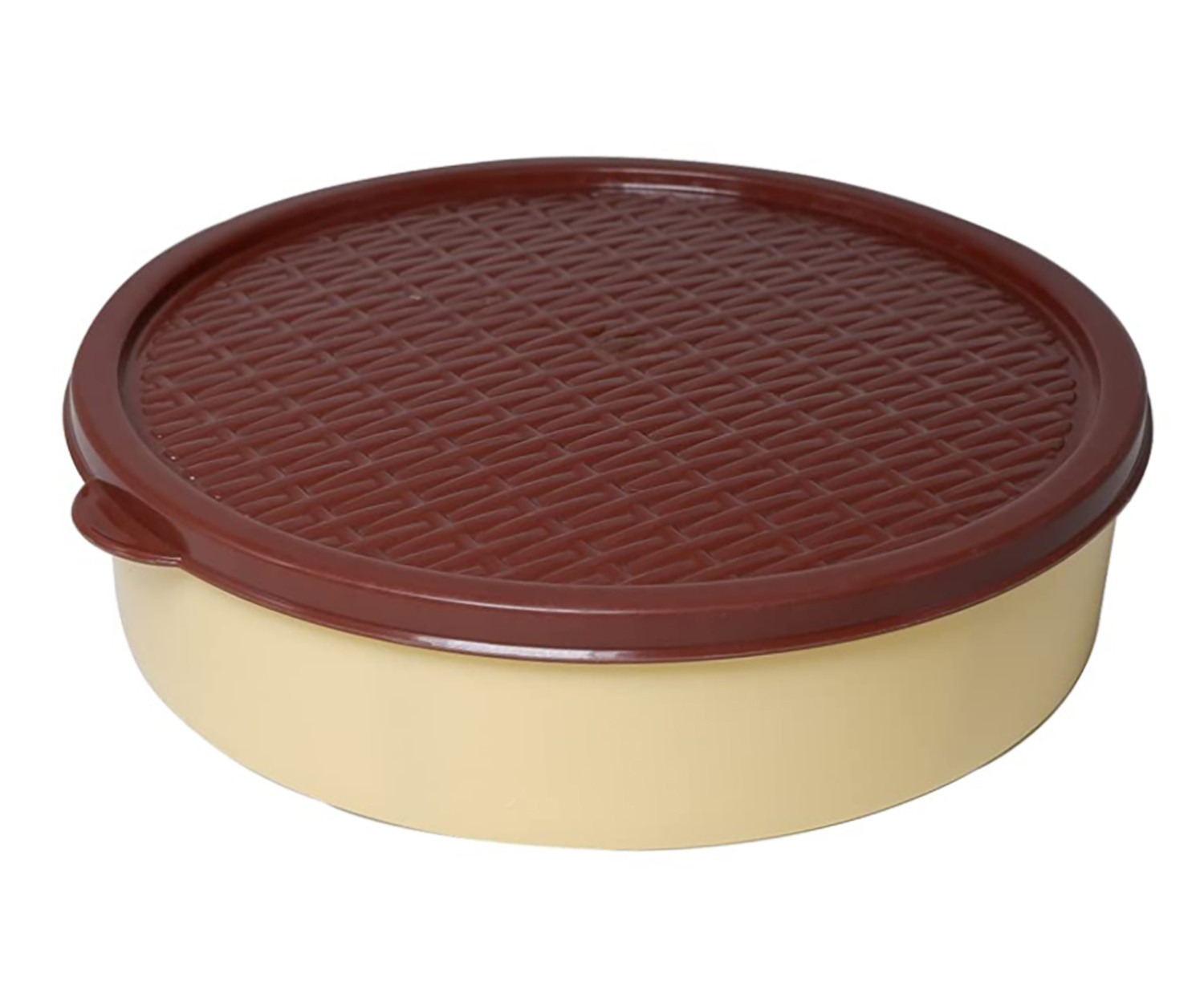 Kuber Industries Medium Plastic Masala Box With 6 Containers & 1 Spoon (Cream)-HS43KUBMART25881