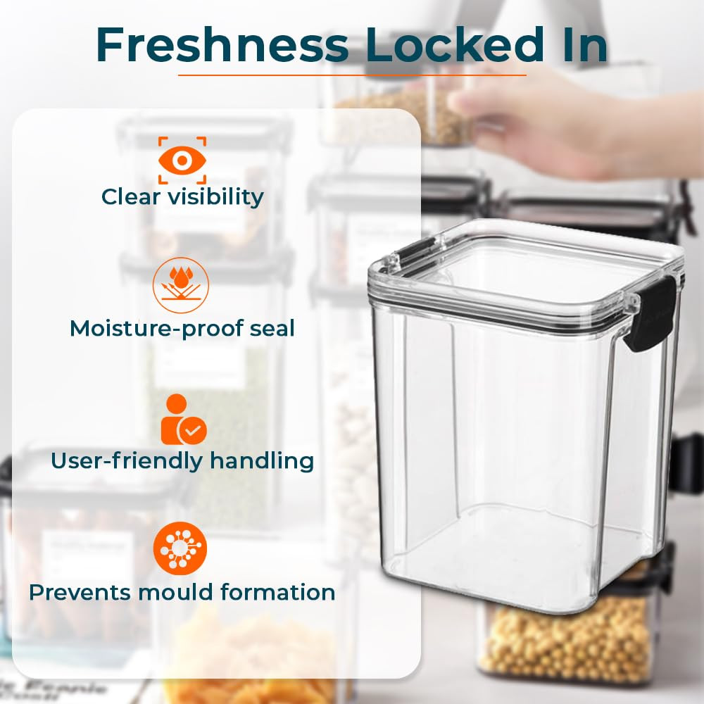 Kuber Industries Medium Refrigerator Storage Crisper/Fridge Container with Airtight Lid (Transparent)