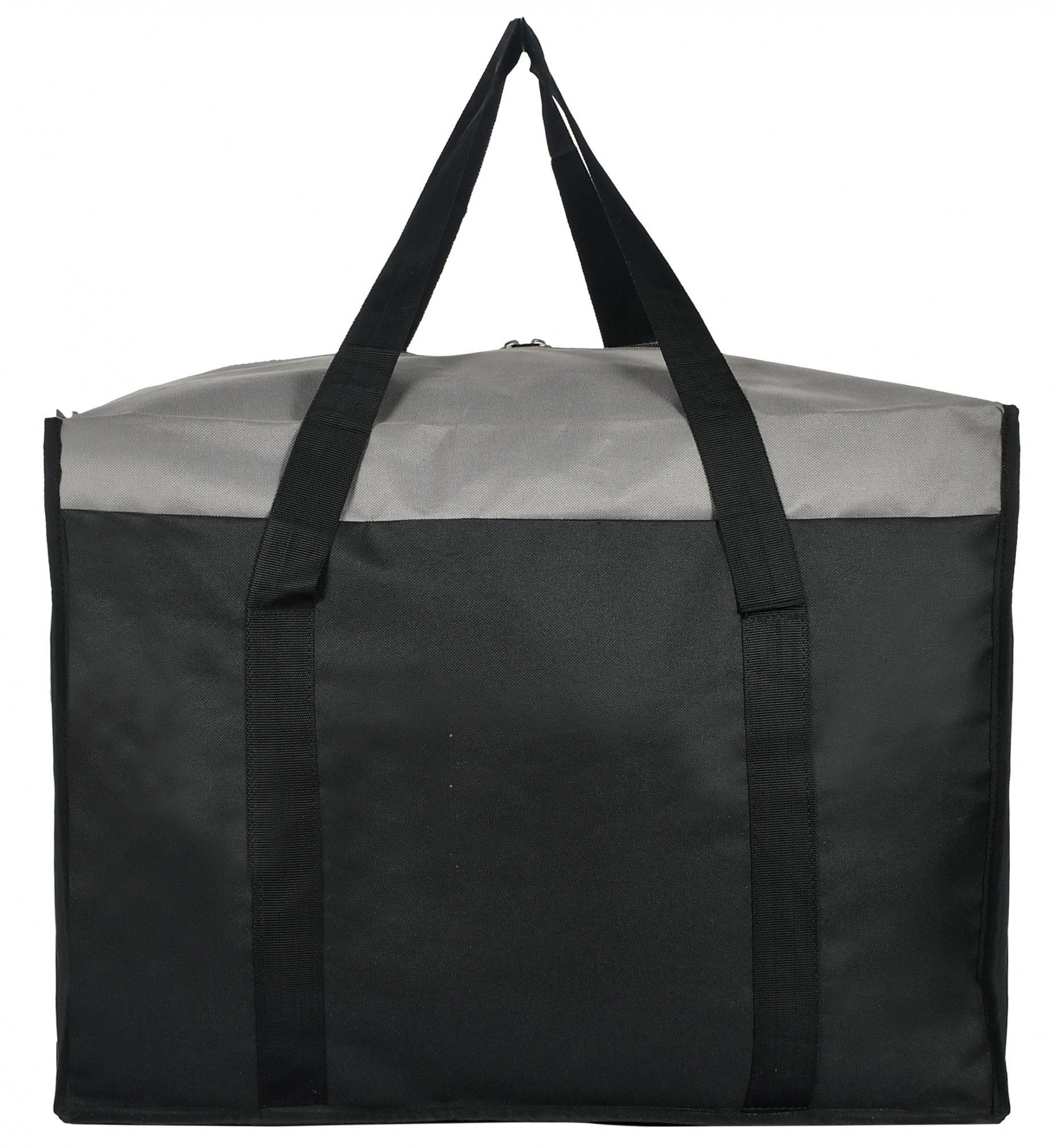 Kuber Industries Medium Size Multi-Purpose Storage Bag/Clothing Storage Organizer/Toy Storage Bag/Stationery Paper Storage Bag with Zipper Closure And Strong Handle-Pack of 2 (Brown & Grey )