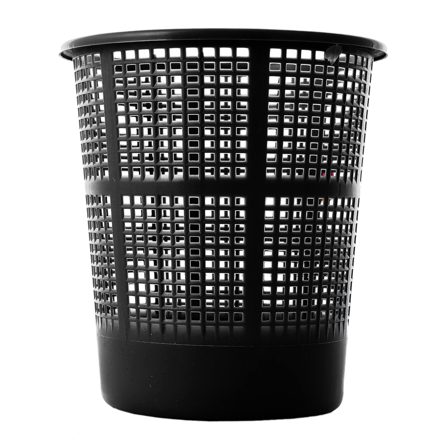 Kuber Industries Mesh Design Plastic Dustbin, Garbage Bin For Home, Kitchen, Office, 5Ltr.- Pack of 4 (Black & White)-47KM0791