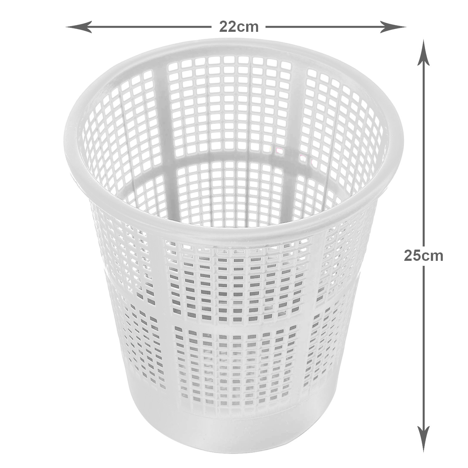 Kuber Industries Mesh Design Plastic Dustbin, Garbage Bin For Home, Kitchen, Office, 5Ltr.- Pack of 4 (Black & White)-47KM0791