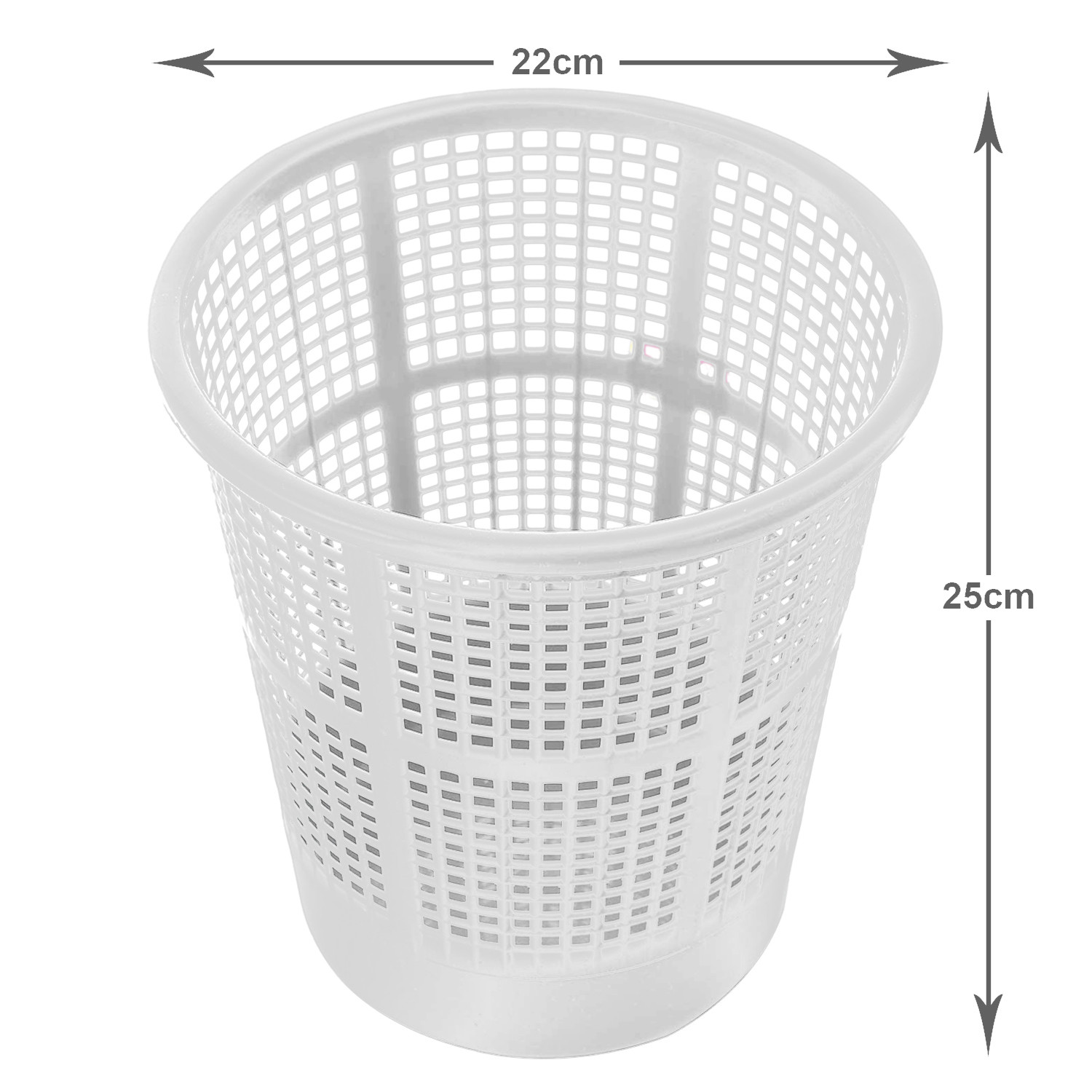 Kuber Industries Mesh Design Plastic Dustbin, Garbage Bin For Home, Kitchen, Office, 5Ltr.- Pack of 4 (Black & White)-47KM0791