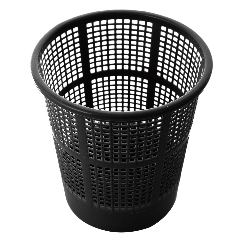 Kuber Industries Mesh Design Plastic Dustbin, Garbage Bin For Home, Kitchen, Office, 5Ltr. (Black)-47KM0773