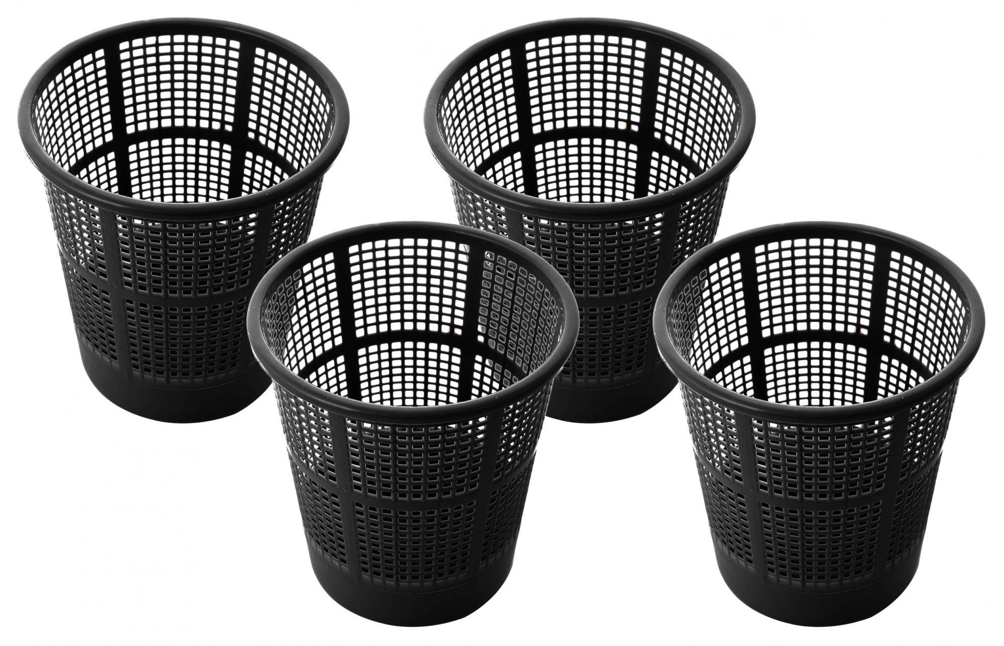 Kuber Industries Mesh Design Plastic Dustbin, Garbage Bin For Home, Kitchen, Office, 5Ltr. (Black)-47KM0773