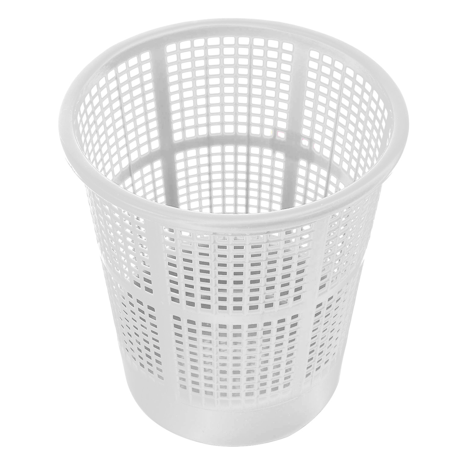 Kuber Industries Mesh Design Plastic Dustbin, Garbage Bin For Home, Kitchen, Office, 5Ltr. (White)-47KM0781
