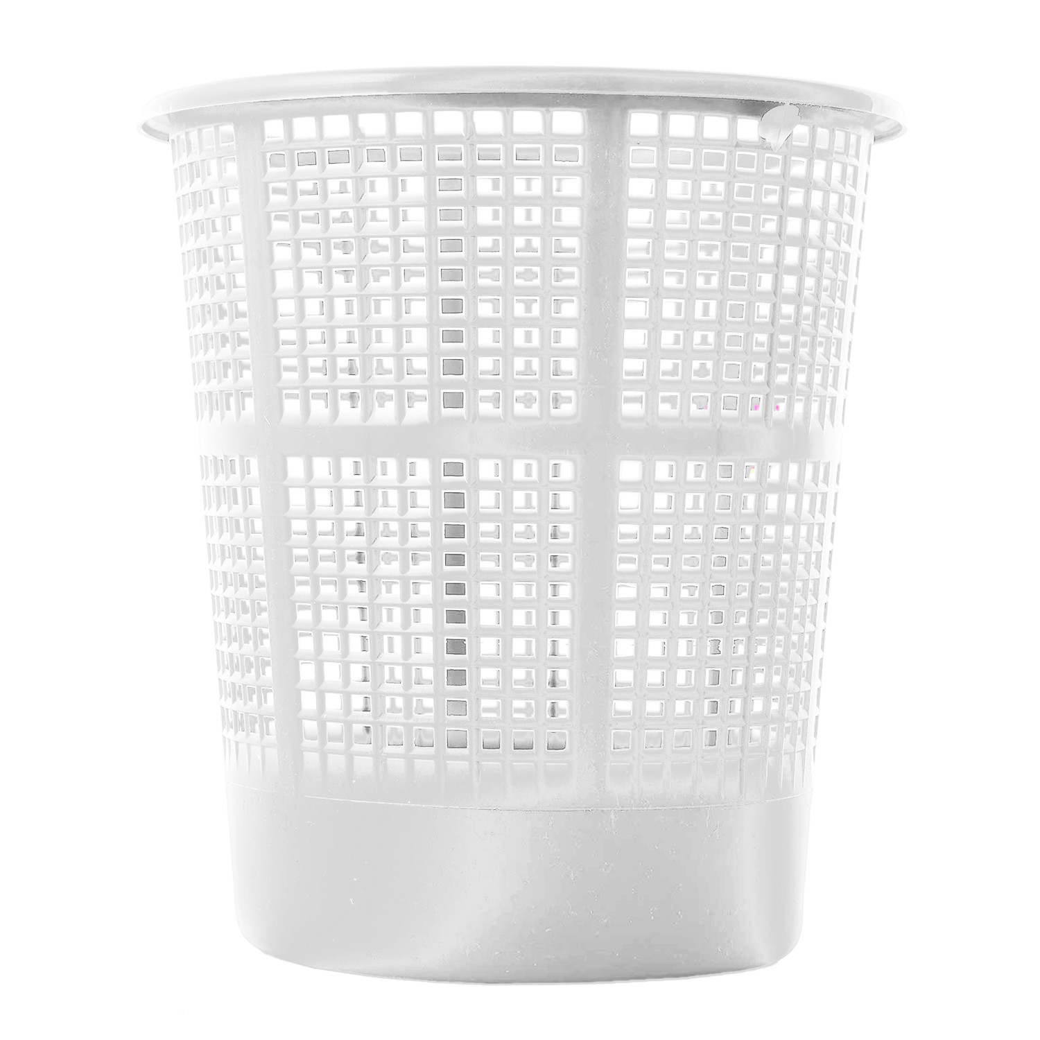 Kuber Industries Mesh Design Plastic Dustbin, Garbage Bin For Home, Kitchen, Office, 5Ltr. (White)-47KM0781