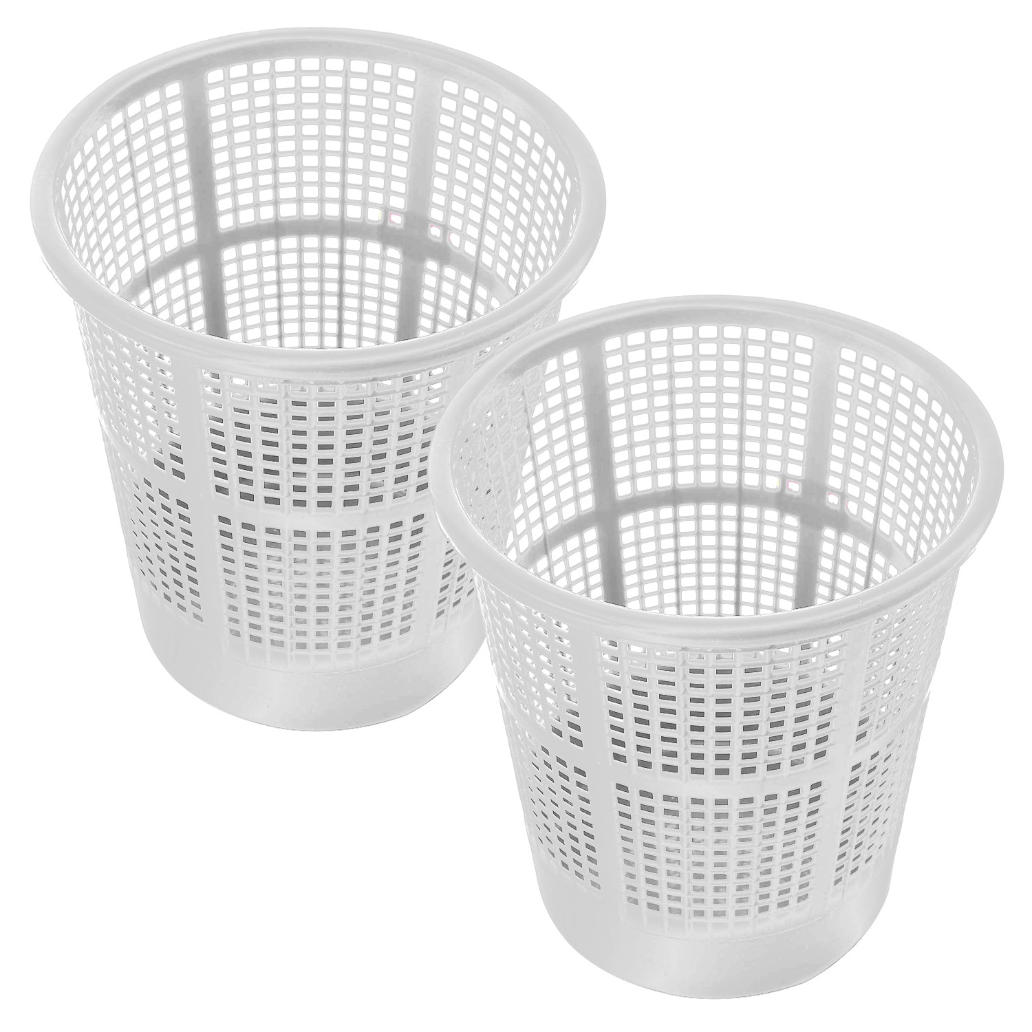 Kuber Industries Mesh Design Plastic Dustbin, Garbage Bin For Home, Kitchen, Office, 5Ltr. (White)-47KM0781