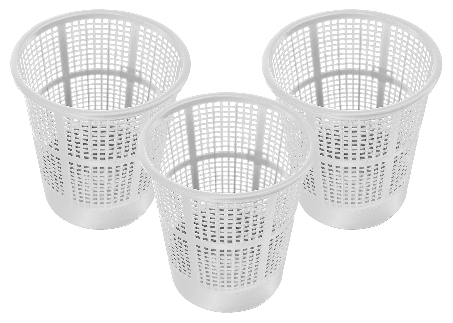 Kuber Industries Mesh Design Plastic Dustbin, Garbage Bin For Home, Kitchen, Office, 5Ltr. (White)-47KM0781