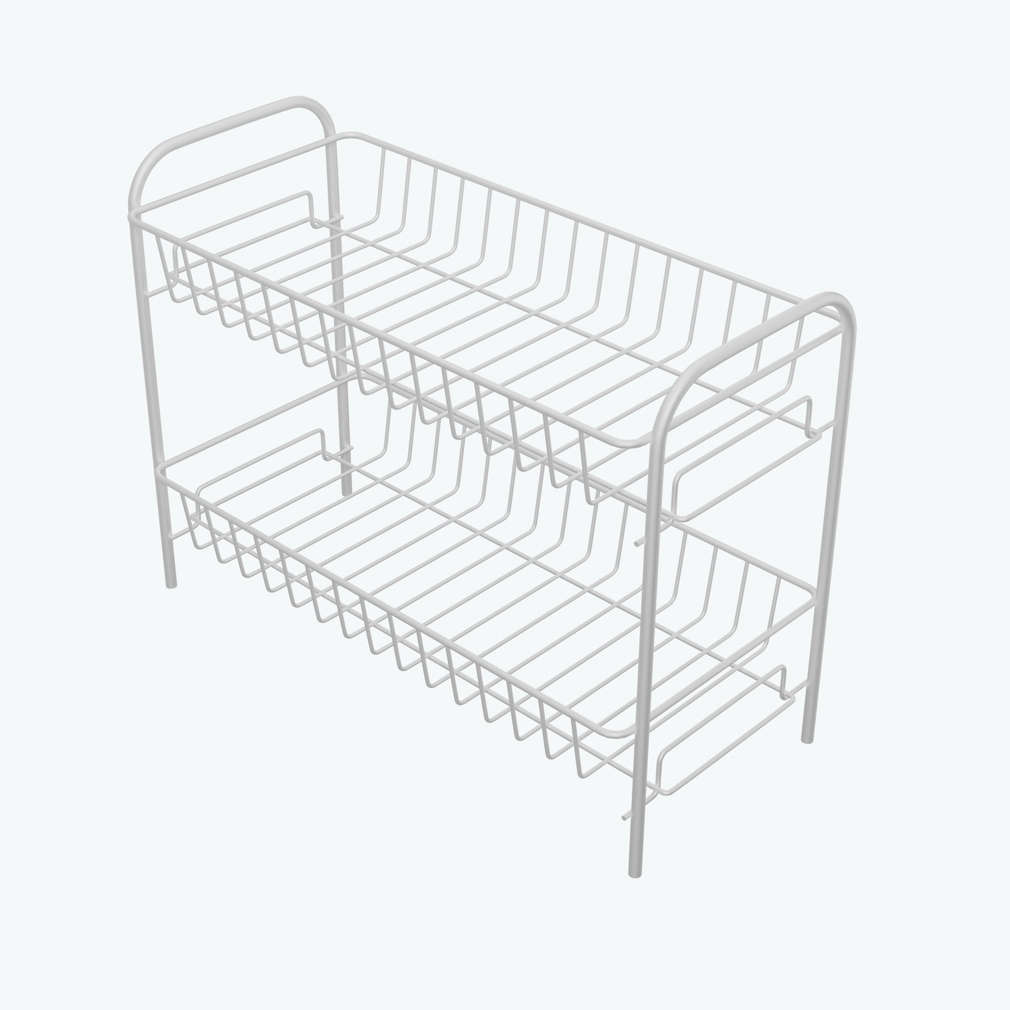 Kuber Industries Metal 2 Layer Kitchen Racks Organizer  Standing Rack for Storing Spices Pantry Storage Bathroom Floor and Cosmetic Items  Multipurpose Organiser Stand - White