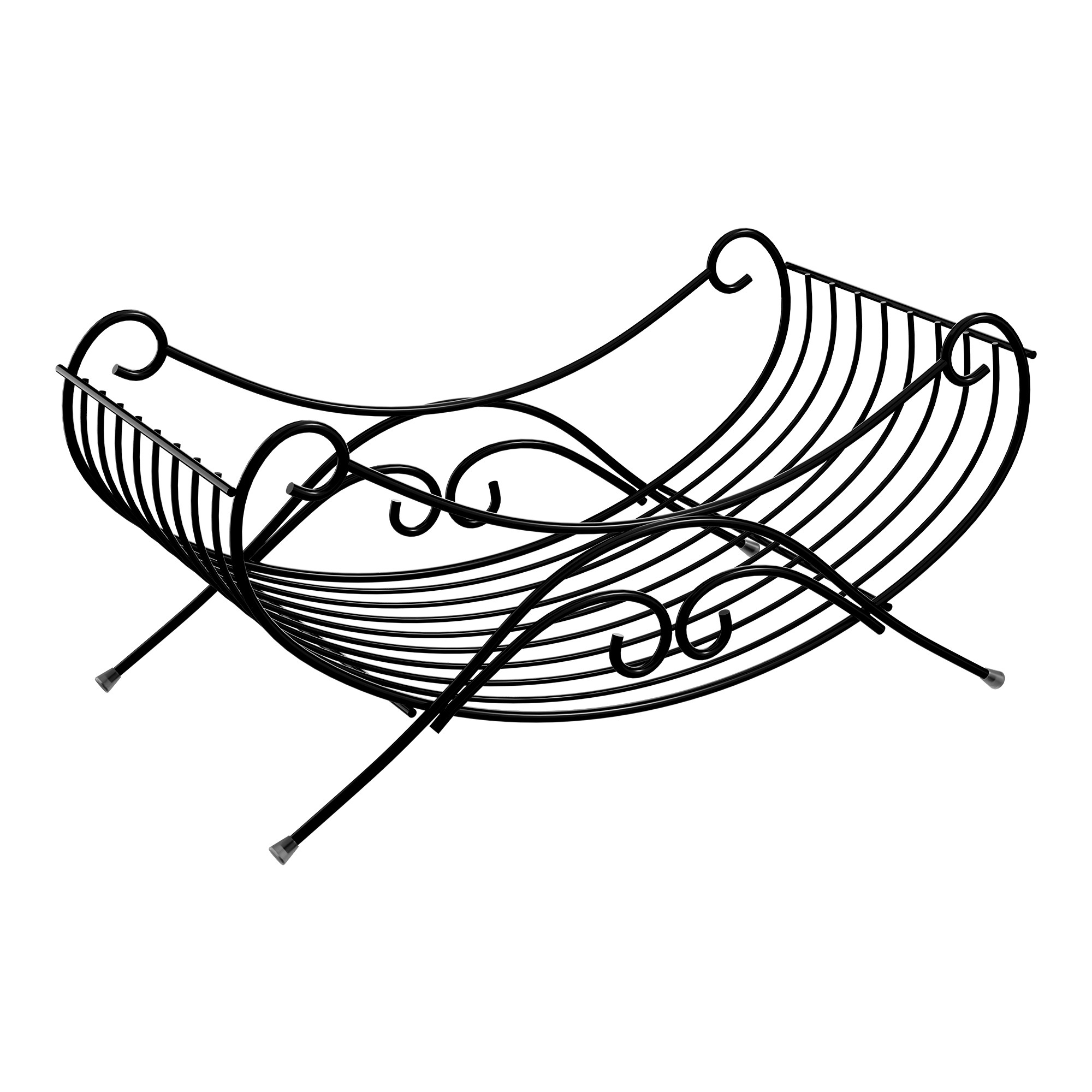 Kuber Industries Metal Fruits  Vegetables Basket  Storage Stand for Dining Table Accessories  Centre Table  Multipurpose Countertop for Decorative Pantry Home  Kitchen - Black