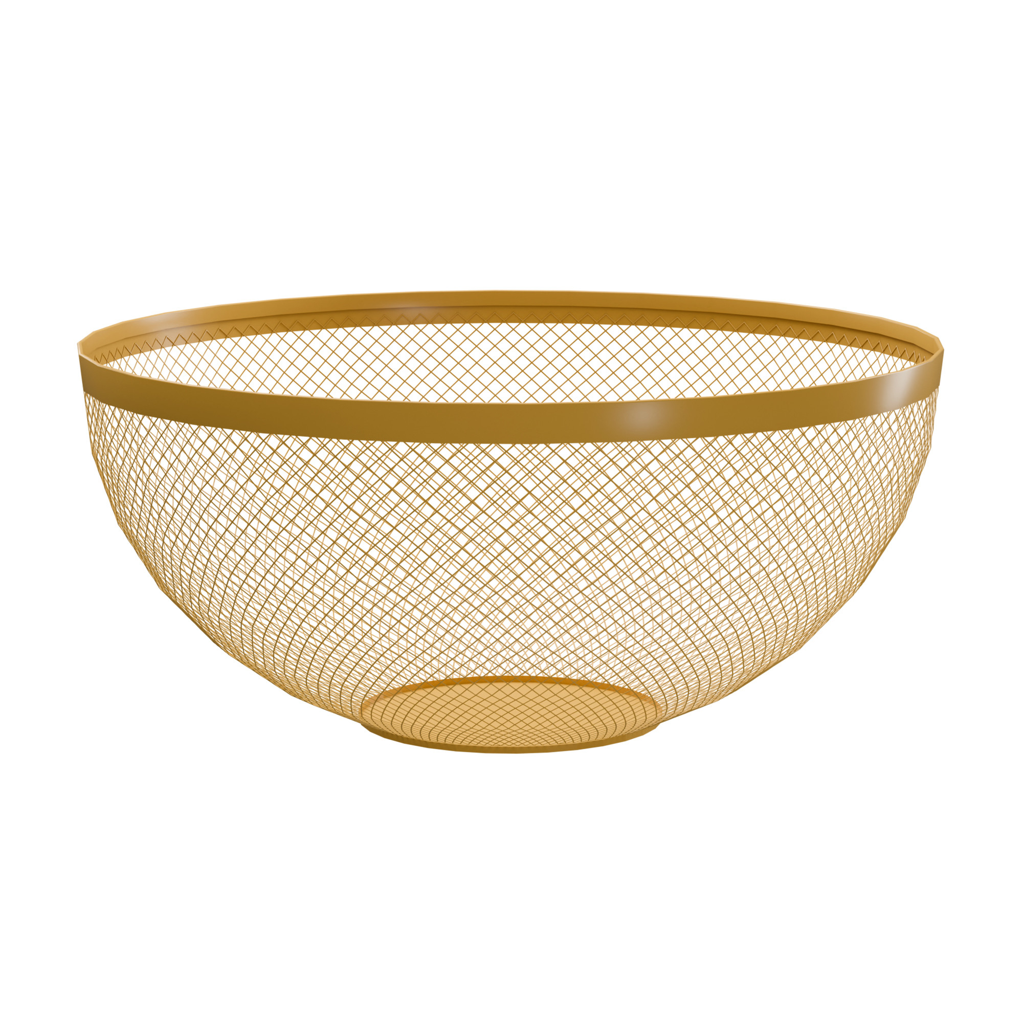 Kuber Industries Metal Fruits  Vegetables Basket Bowl  Veggie Baskets for Dining Table Accessories  Storage Bowls for Decorative Pantry Home  Kitchen Multi-Purpose Use - Golden