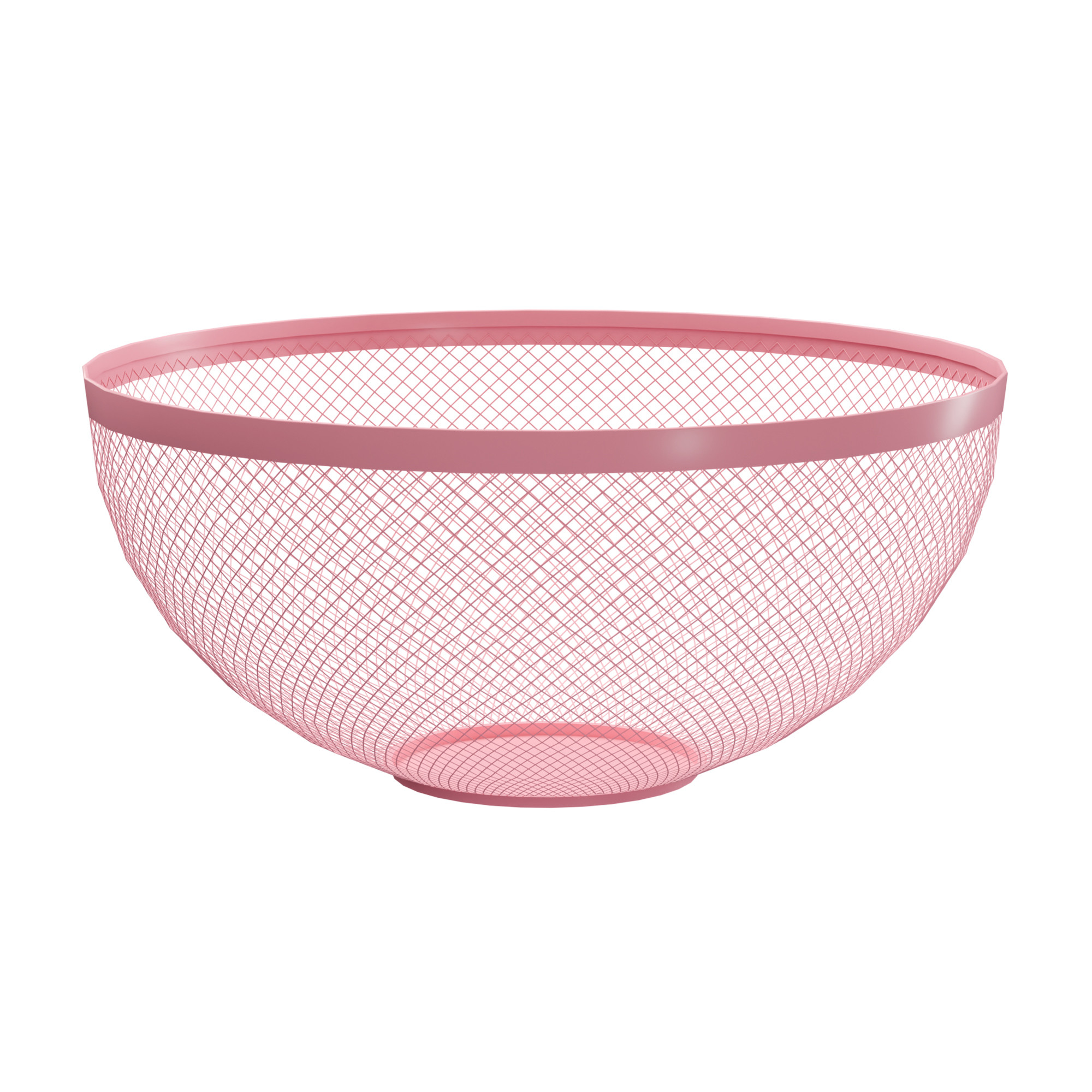 Kuber Industries Metal Fruits  Vegetables Basket Bowl  Veggie Baskets for Dining Table Accessories  Storage Bowls for Decorative Pantry Home  Kitchen Multi-Purpose Use - Pink