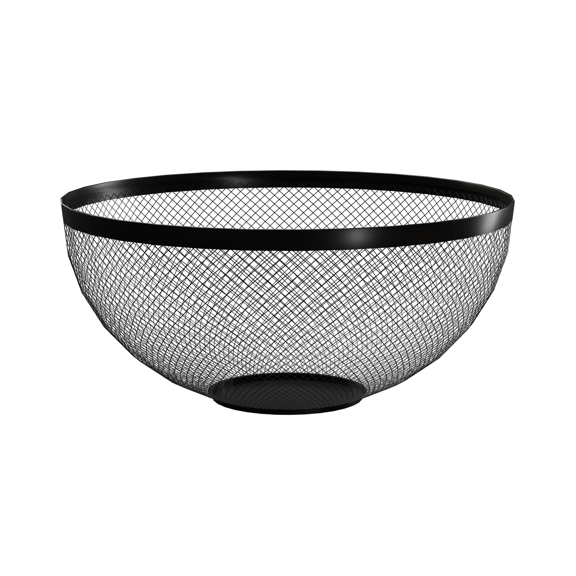 Kuber Industries Metal Fruits  Vegetables Basket Bowl  Veggie Baskets for Dining Table Accessories  Storage Bowls for Decorative Pantry Home  Kitchen Multi-Purpose Use - Black