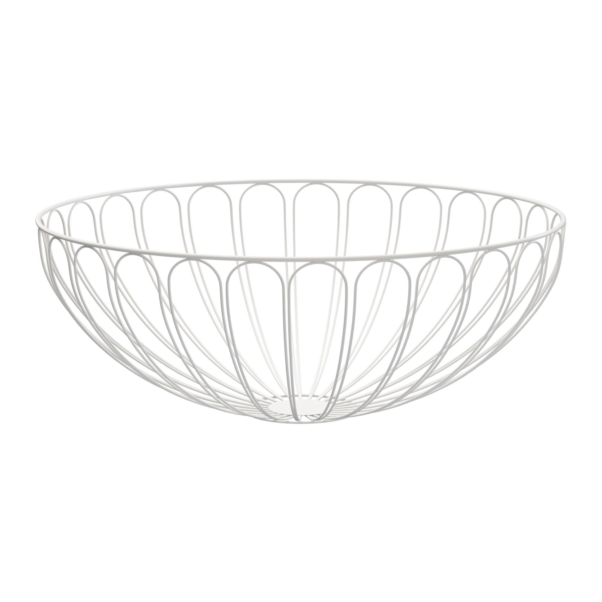 Kuber Industries Metal Fruits  Vegetables Basket Bowl  Veggie Baskets for Dining Table Accessories  Storage Bowls for Decorative Pantry Home  Kitchen Multi-Purpose Use  Sunflower - White