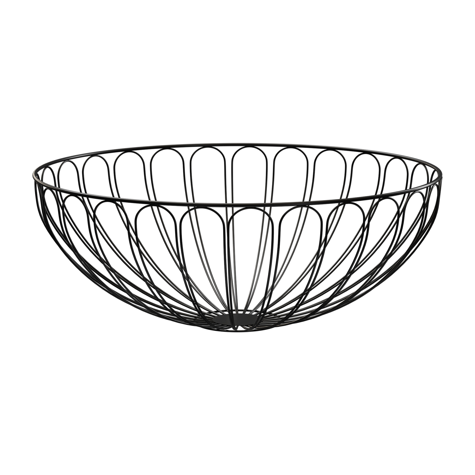 Kuber Industries Metal Fruits  Vegetables Basket Bowl  Veggie Baskets for Dining Table Accessories  Storage Bowls for Decorative Pantry Home  Kitchen Multi-Purpose Use  Sunflower - Black
