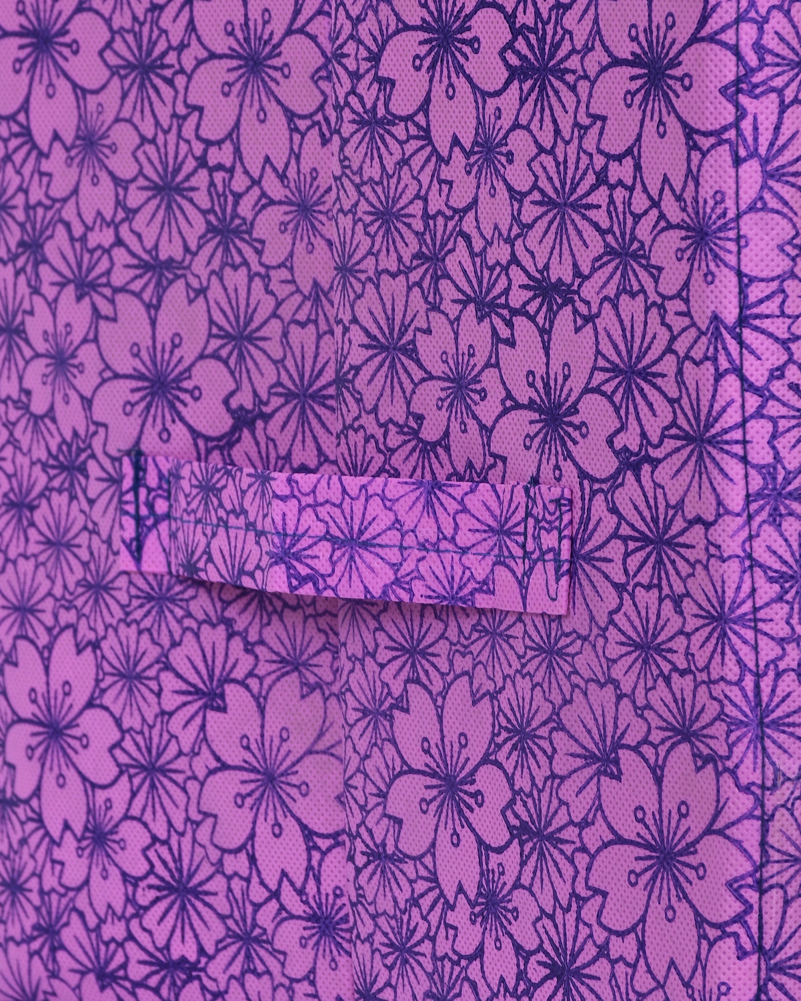 Kuber Industries Metalic Flower Print Non-Woven Shirt Stacker Closet Organizer - Shirts and Clothing Organizer With Handle (Pink & Purple)