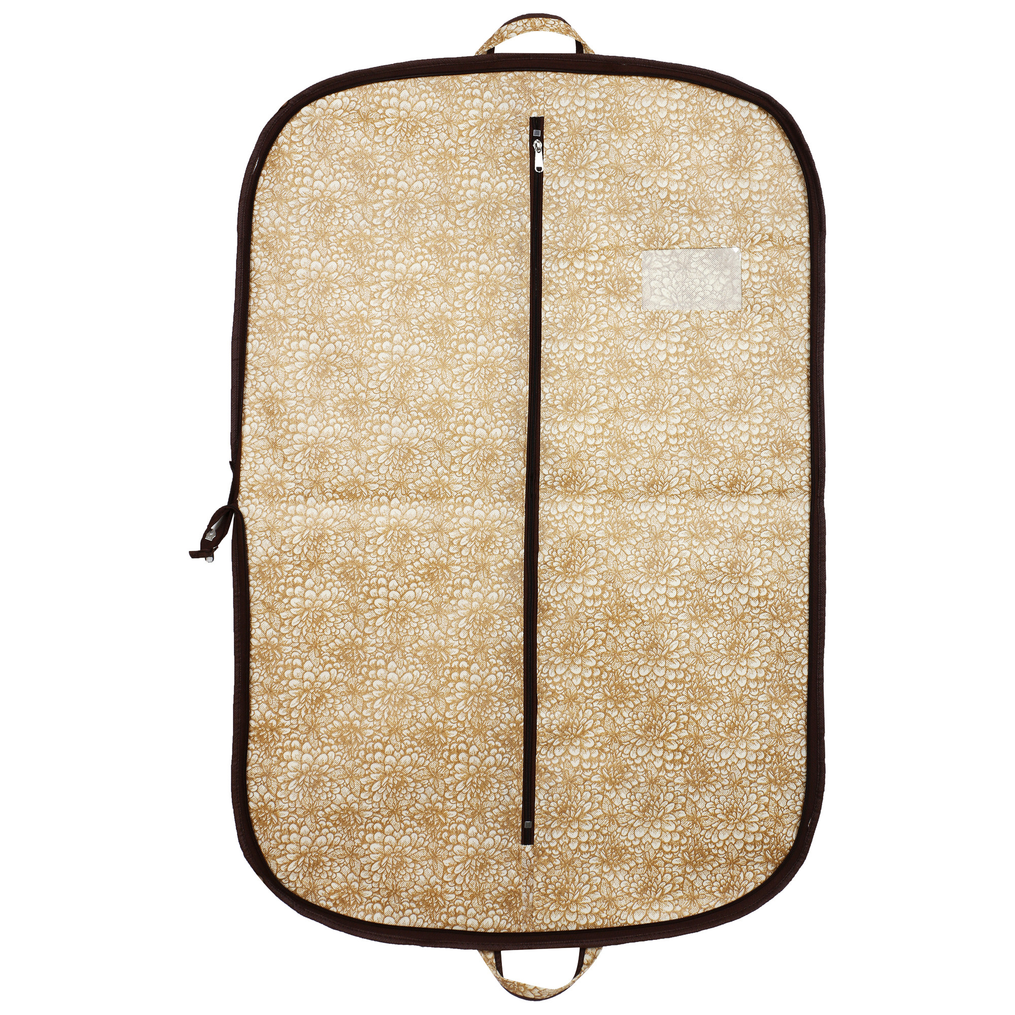 Kuber Industries Metalic Printed Foldable Non Woven Men's Coat Blazer Cover (Golden Brown)   -CTKTC41921