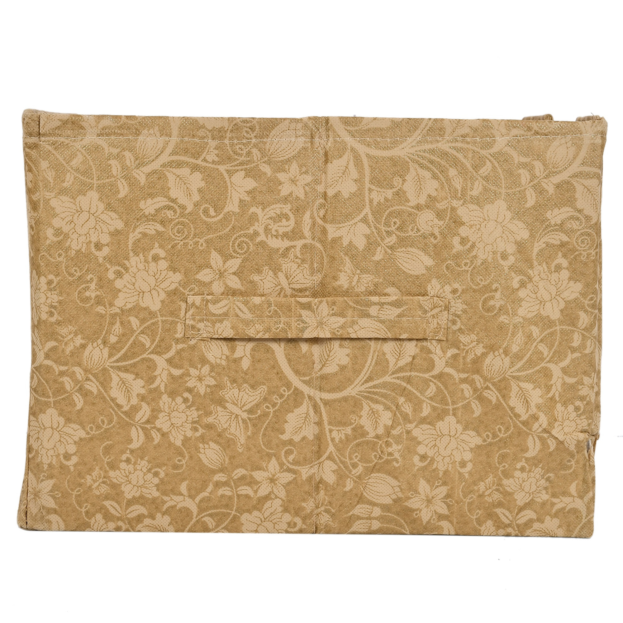 Kuber Industries Metallic Print Non Woven Shirt Stacker/Shirt Organizer Wardrobe Organizer (Beige)-KUBMART1638