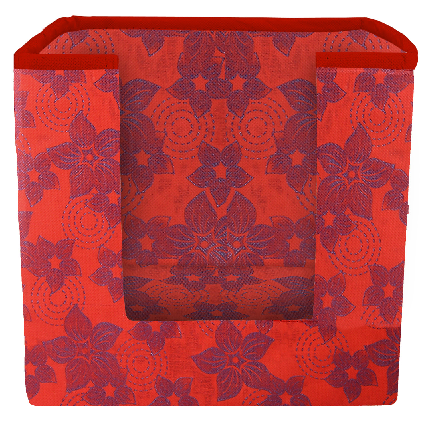 Kuber Industries Metallic Printed Non Woven 1 Piece Shirt Stacker And Foldable Rectangle Cloth Saree Stacker Cloth Wardrobe Organizer Wardrobe Organizer (Red) -CTKTC38221