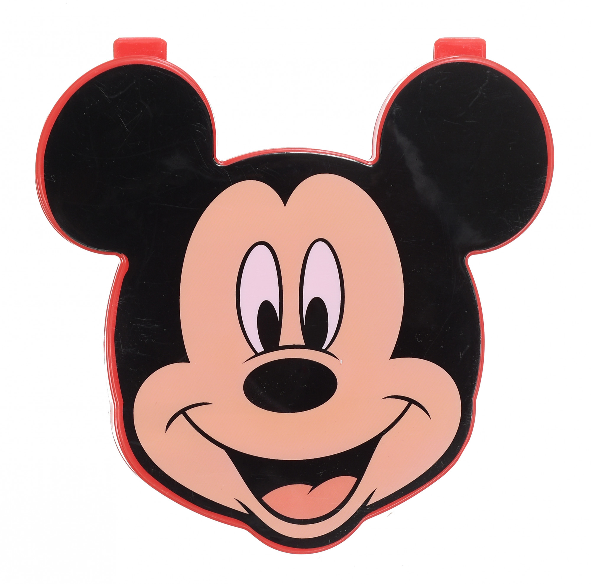 Kuber Industries Mickey Face Shaped Lunch Box for Kids, Food Storage Container Box, BPA Free On-the-Go Meal Prep Containers (Red)