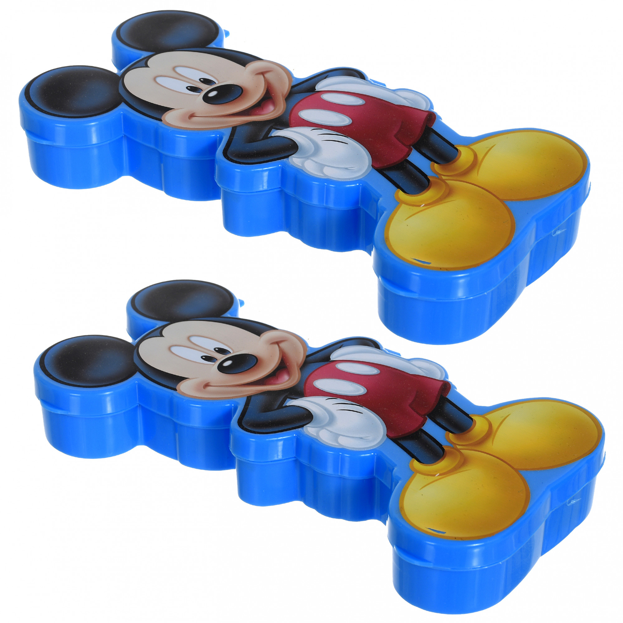 Kuber Industries Micky Mouse Printed Plastic Pencil Box for Kids with Free Stationery Items (Blue)