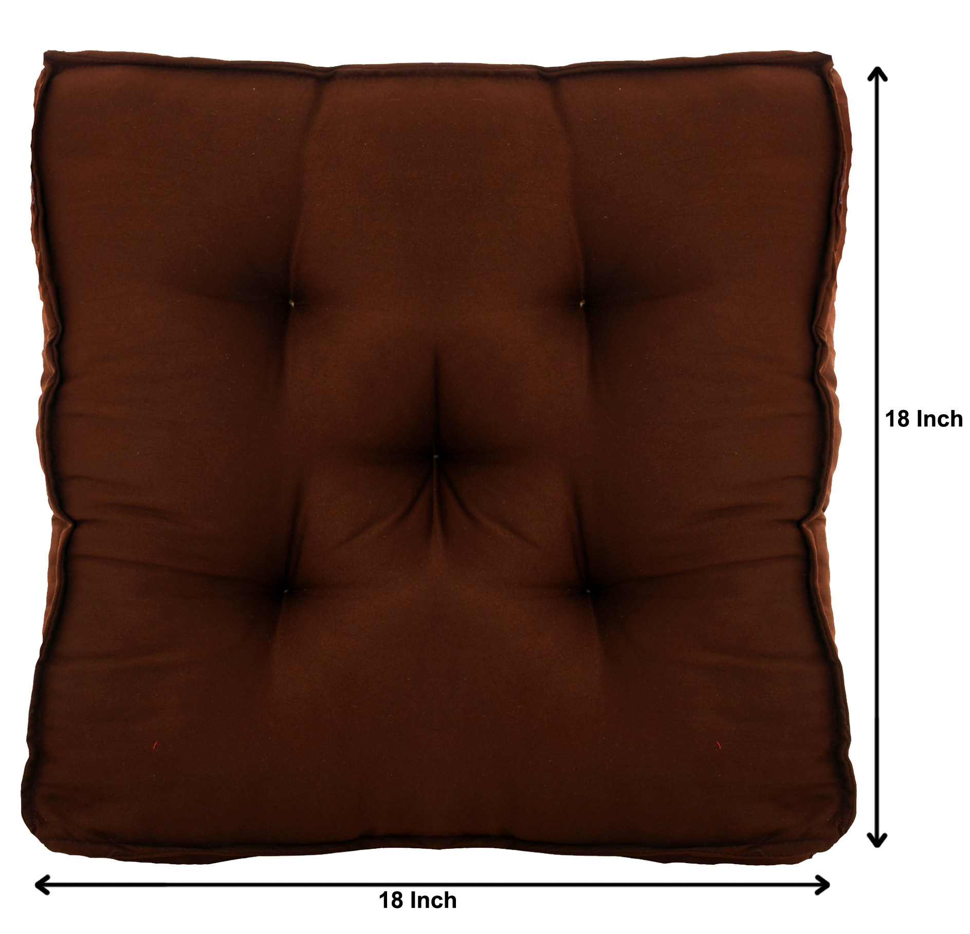 Kuber Industries Microfiber 18*36 Inch Back And Seat Chair Cushion With Ties & 18*18 Inch Square Cushion for Rocking Chair, Desk chair, Dining chairs, Lounge chair- Set of 2 (Brown)